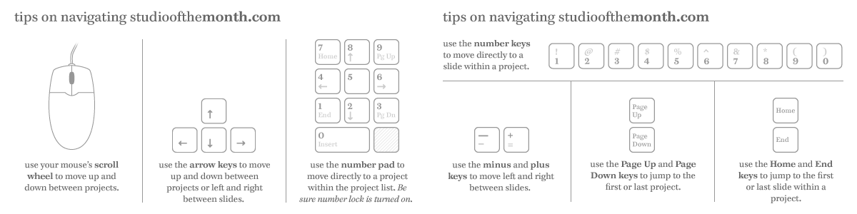 instructions about key commands